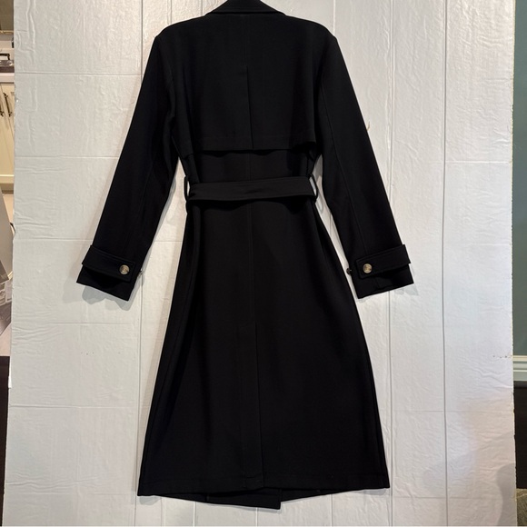 bagatelle Black Double Breasted Belted Trenchcoat - Picture 3 of 7